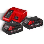 AKU.POWER SET M18 NRG-202 Li-Ion 2xAku.2,0Ah+M18C