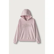 Guess pulover s kapuco otroški z bombažem