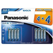 PANASONIC Evolta Platinum alkalne baterije LR03EGE/8BW 4 4F AAA 1, 5V (Blistr 8pcs)