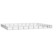 Ograda za pse s 32 panela crna 100 x 50 cm celik obložen prahom