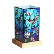 Wagner Life LED namizna svetilka Art Light Kolibri, leseni podstavek, akril, barvita - Dnevna soba/jedilnica - barvno, svetlo leseno - Plastika