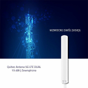 Qoltec 5G LTE DVOJNA antena | 15 dBi | Zunanja