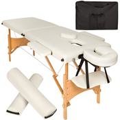 Komplet dvodelne masažne mize Freddi s 5 cm debelim oblazinjenjem, z valji in lesenim okvirjem - Bežtectake