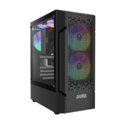 GAMDIAS Kucište Aura GC7 ARGB, Mid-Tower, Kaljeno staklo, Crno