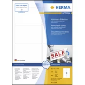 Herma Removable Labels 96X63,5 100 Sheets DIN A4 800 pcs. 10308