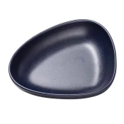 Globok krožnik KRIVLJINA 22 cm, temno modra modra, kamnita posoda, LIND DNA