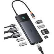 Baseus 10v1 USB-C Docking Station 10Gbps, 4K@120Hz, 2x HDMI, 2x USB-C