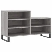 Vidaxl Omarica za čevlje siva sonoma 102x36x60 cm inženirski les