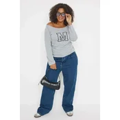 Trendyol Curve Ženska bluza Tbbaw26Af00048, Siva