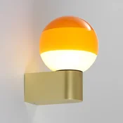MARSET LED stenska svetilka Dipping Light A1, oranžna/zlata - Dnevna soba/jedilnica - Dizajn - oranžna/jantar, medenina - Kovina
