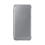 SAMSUNG preklopna torbica Clear View za Galaxy S7 (EF-ZG930CSEGWW), srebrna