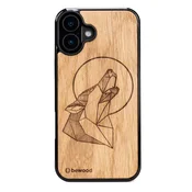 shumee Lesen ovitek Bewood za iPhone 16 Plus, volčji hrast