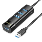 INF Visokohitrostni 4-portni USB 3.0 razdelilnik za prenosnike in diske 1,5 m, (5000129855)