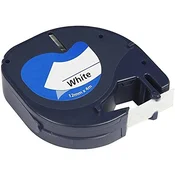 DYMO Dymo Letratag 91201 združljiv trak - 12 mm x 4 metre črno/bel S0721610, (21405671)