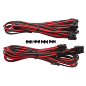 Corsair Premium Sleeved PCIe Dual-Kabel, Doppelpack (Gen 4) - rot/schwarz CP-8920254