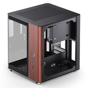 JNB PC ohišje TK-0, Mini-Tower, Mini-ITX, črno/les