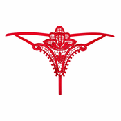 Obsessive - Luiza tanga hlačke - Rdeča, L/XL