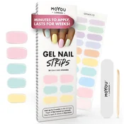 20 delno utrjenih gel nalepk za nohte, vodoodpornih, UV LED