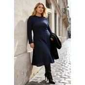 Trendyol Curve Ženska haljina Tbbaw26Ah00002, Tamnoplava