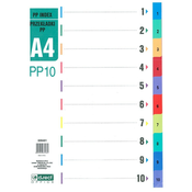 Leviatan Pregradni karton a4 10-delni levia pvc 009401