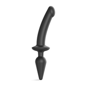 strap-on-me Semi-Realistic Switch Plug-in 2in1 Dildo & Butt Plug Black L