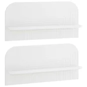 vidaXL Stenska polica 2 kos Bela 80,5 x 13,5 x 37,5 cm Inženirski les