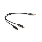 shumee AUX adapter 3,5 stereo vtič - 2x 3,5 stereo vtičnica slim vitalco (A3)