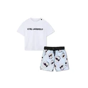 Karl Lagerfeld Kids Komplet majica in kratke hlače Z31067 Pisana Regular Fit
