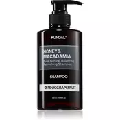KUNDAL Honey & Macadamia Pink Grapefruit naravni šampon za suhe in poškodovane lase 500 ml