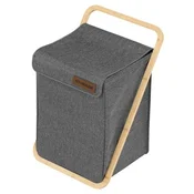 Autronic Koš za perilo poliester, bambusova konstrukcija, siva barva (DT3020 GREY)