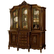 Casa Padrino luxury baroque dining room cabinet dark brown - Magnificent solid wood cabinet with 5 doors and 5 drawers - Baroque dining room furniture - Noble and magnificent