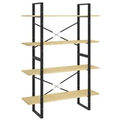 Ormaric za knjige s 4 razine 100 x 30 x 140 cm masivna borovina