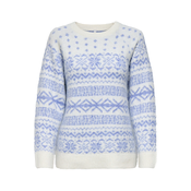 ONLY Pulover ONLXMAS NORDIC modra/bela