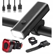 shumee LED LUČ ZA KOLESA SPREDAJ ZADAJ USB KOMPLET LUČI ZA KOLESA VODOODPORNA