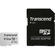 Transcend Micro SDXC memorijska kartica, 512 GB, 95/45 MB/s, C10, UHS-I + SD adapter