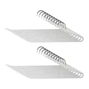 Northix Kovinski obešalniki za hlače 0,5 cm PVC nedrseči tanki
