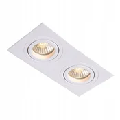 Vgradna stropna svetilka Light Prestige Metis II, bela, 2x GU10