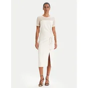 Patrizia Pepe Cocktail obleka 8A1596/A701-W409 Écru Regular Fit