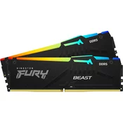 KINGSTON DIMM DDR5 64GB (2x32GB kit) 6400MT/s KF564C32BBAK2-64 FURY Beast Black XMP