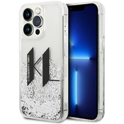 Karl Lagerfeld KLHCP14LLBKLCS iPhone 14 Pro 6,1 silver hardcase Liquid Glitter Big KL (KLHCP14LLBKLCS)