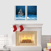 Wallxpert 2PBCTNOEL 06 Dekorativne slike
