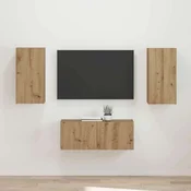 vidaXL vidaXL Komplet TV omaric 2 pcs Umetni hrast Konstruiran les, (5000132597)