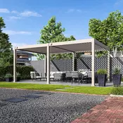 Bioklimatska pergola Antares — Samostoječa/4 x 6/Ivory krem/Ročni
