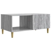 vidaXL Klubska miza Siva Sonoma 90 x 50 x 40 cm Inženirski les