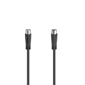 HAMA Antenski kabel, koaksialni vtič - koaksialna vtičnica, 3,0 m, 90 dB, črn