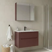 HANAH HOME Kupatilski ormarić sa umivaonikom i ogledalom (2 komada) Messina 85 v2 418