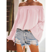 Off the shoulder top ludie pink