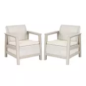 Scandi linea duo vrtni fotelj pebble grey-beige