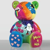 Casa Padrino XXL decorative figure teddy bear colorful H. 120 cm - Hand painted