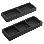 Stranski organizator LINDO, komplet 2, 114x323mm, plastika, antracit - Sapho - LINDO - 24 - Plastika - 14
